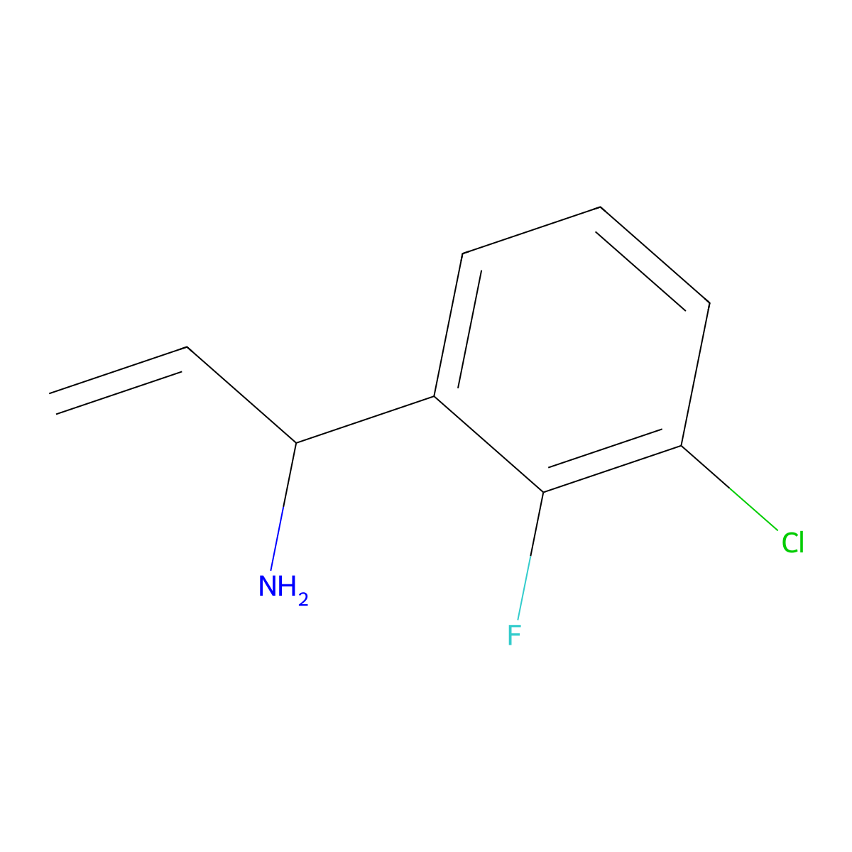 1-(3-Chloro-2-fluorophenyl)prop-2-en-1-amine molecular structure, CAS 1270509-33-5