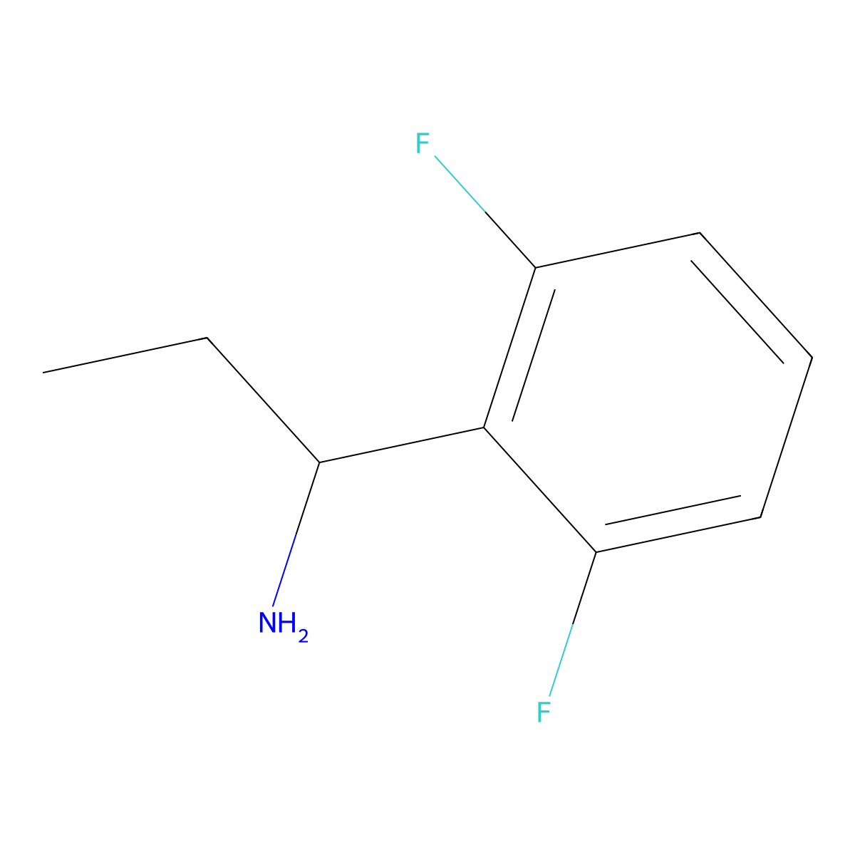 1-(2,6-Difluorophenyl)propan-1-amine molecular structure, CAS 1270511-67-5