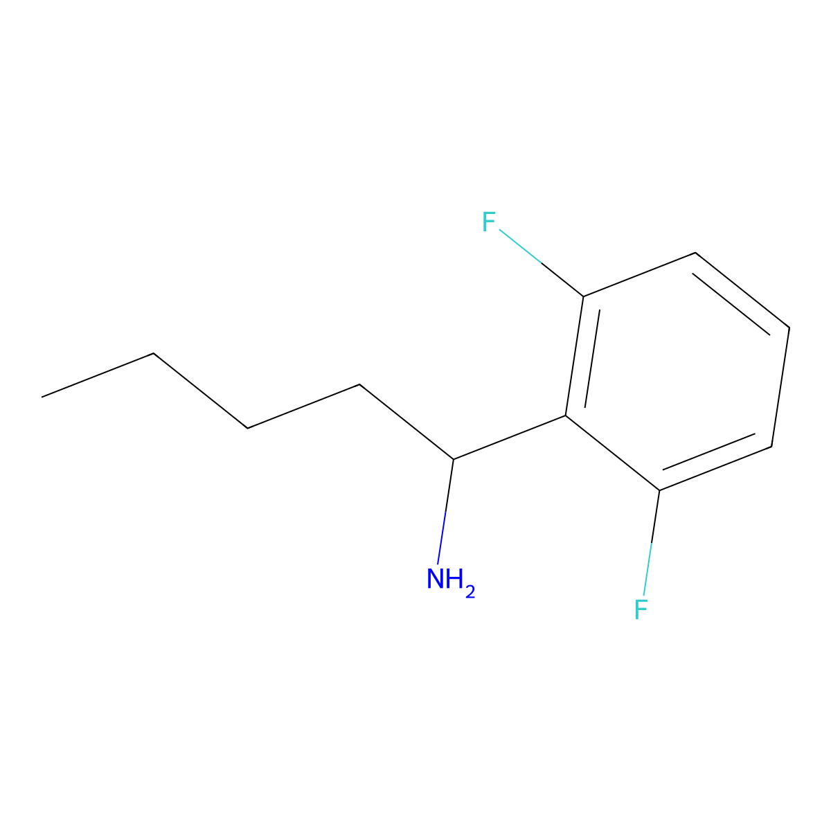 1-(2,6-Difluorophenyl)pentan-1-amine molecular structure, CAS 1270511-68-6