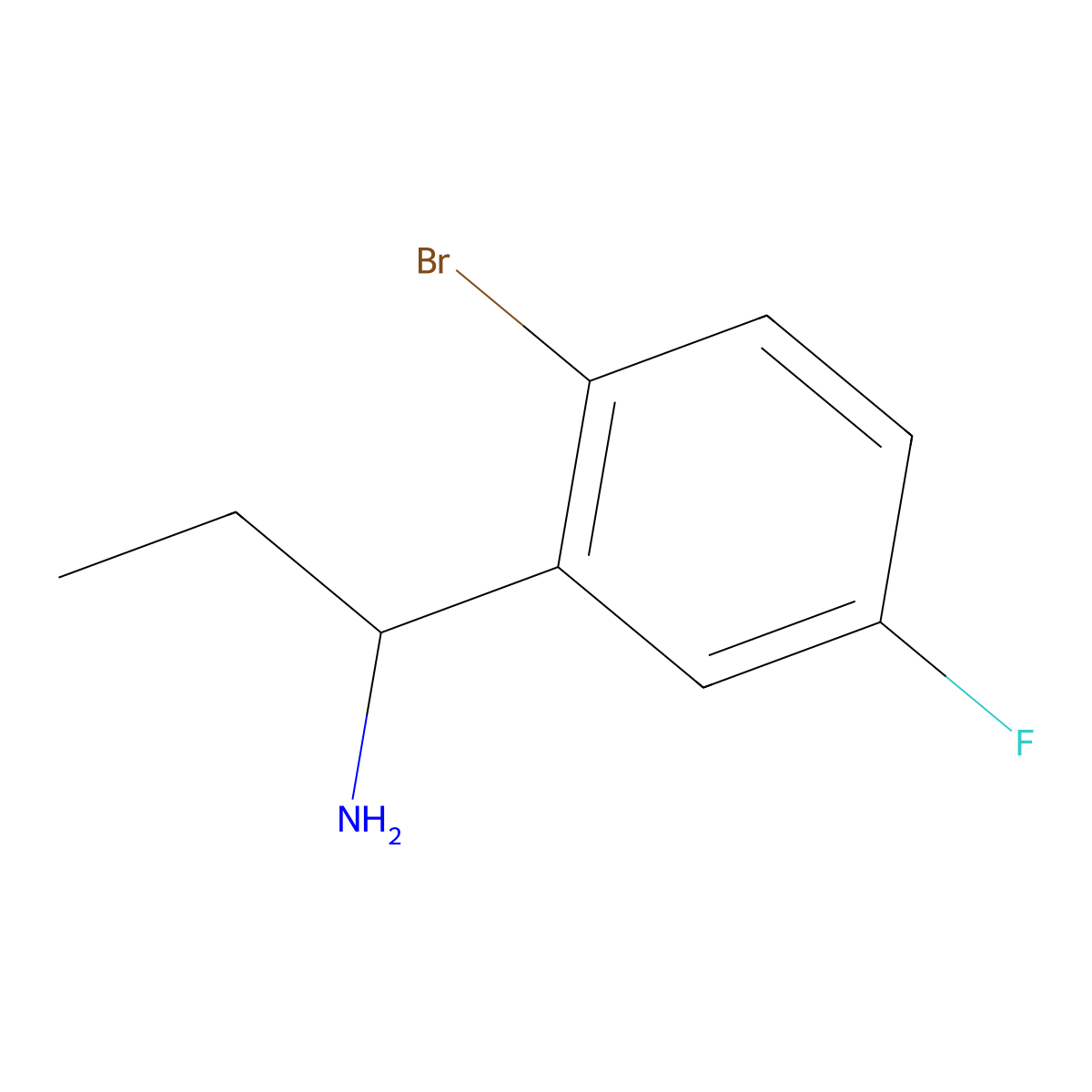 1-(2-Bromo-5-fluorophenyl)propan-1-amine molecular structure, CAS 1270512-84-9