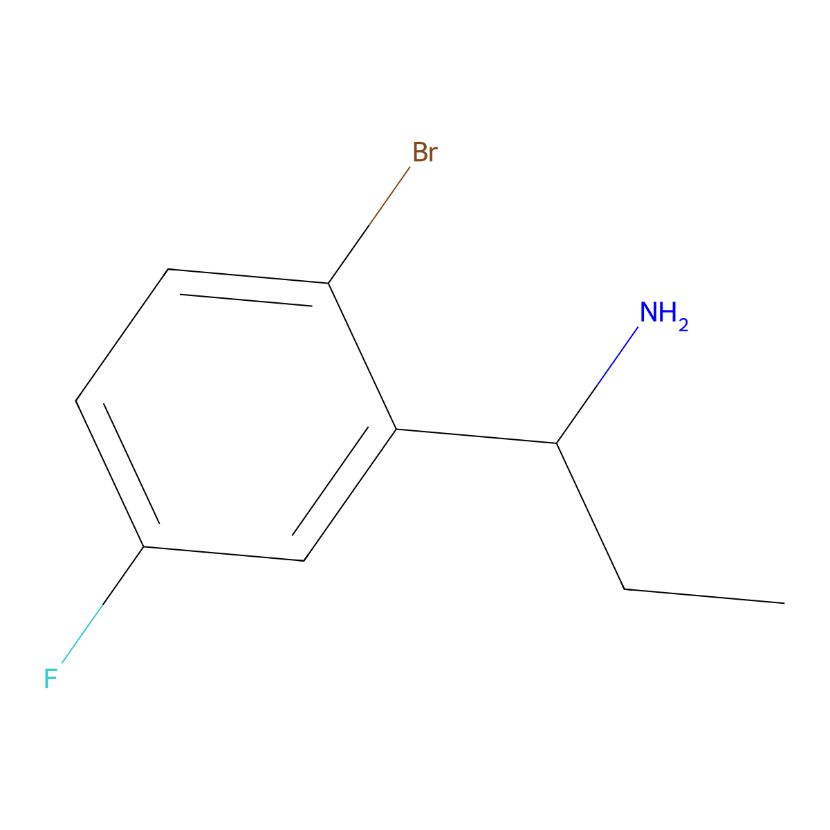 1-(2-Bromo-5-fluorophenyl)propan-1-amine molecular structure, CAS 1270512-84-9