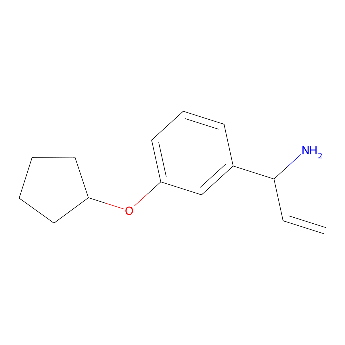 1-(3-Cyclopentyloxyphenyl)prop-2-enylamine molecular structure, CAS 1270513-11-5