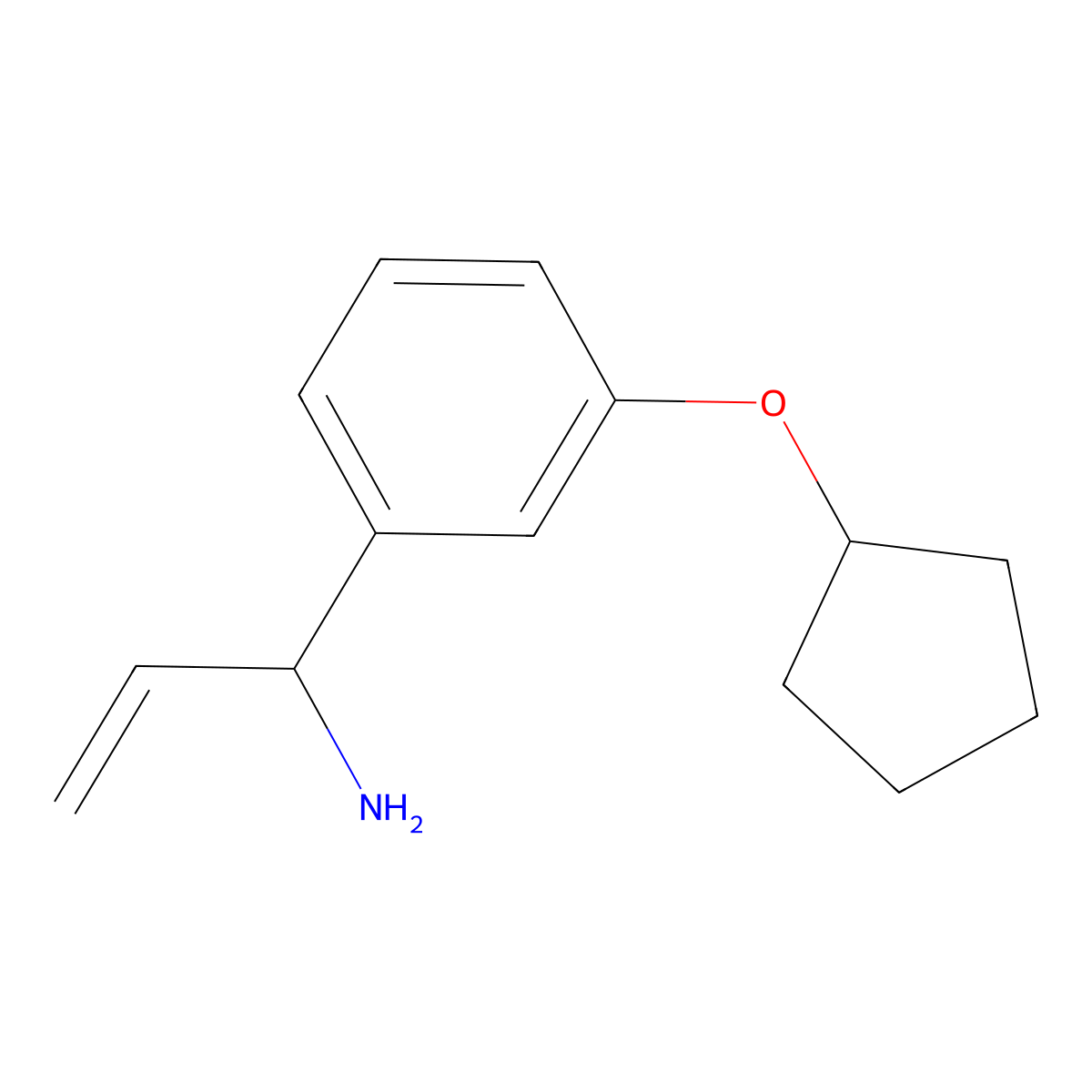 1-(3-Cyclopentyloxyphenyl)prop-2-enylamine molecular structure, CAS 1270513-11-5