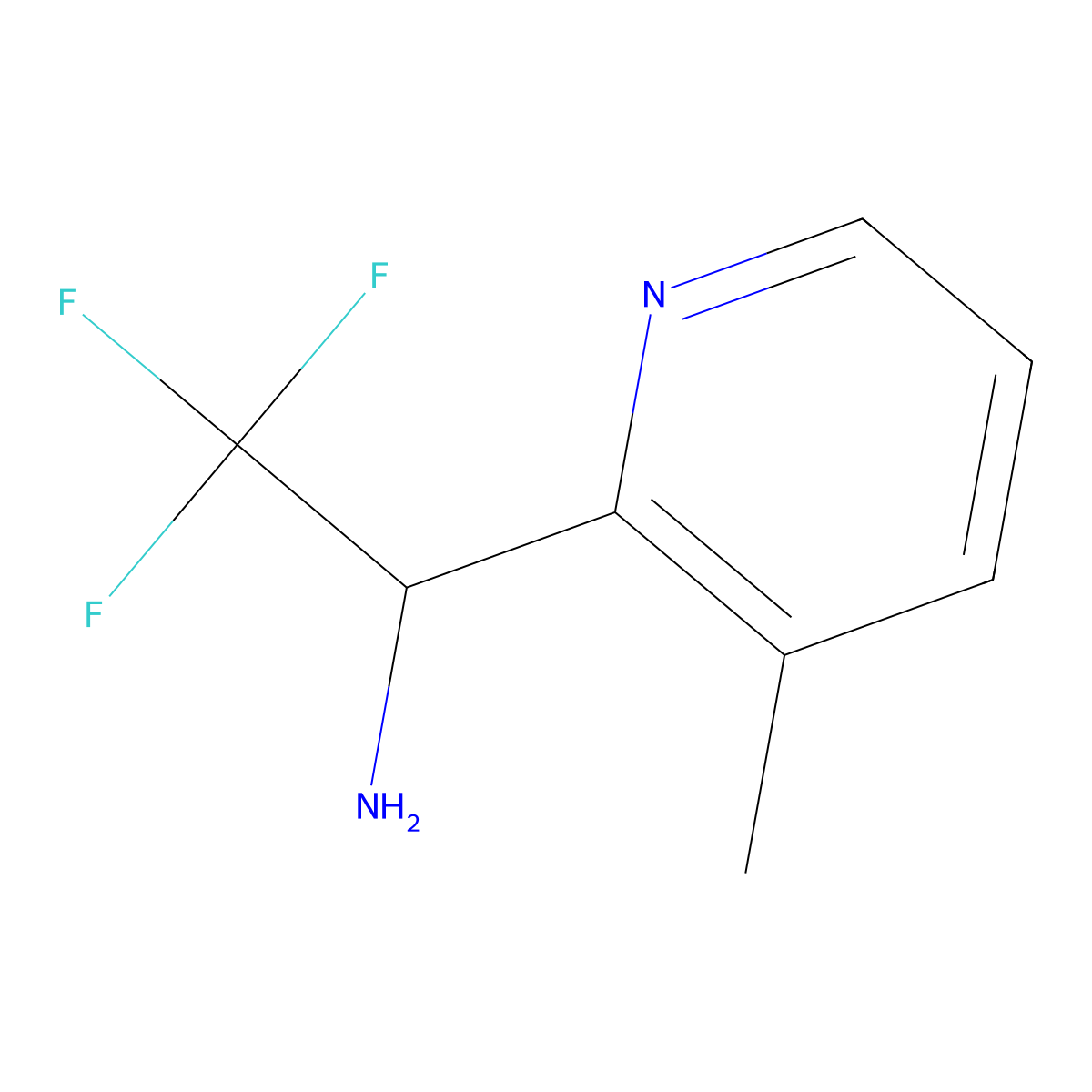 2,2,2-Trifluoro-1-(3-methylpyridin-2-yl)ethan-1-amine molecular structure, CAS 1270513-27-3