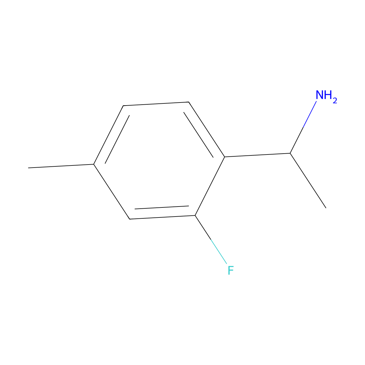 1-(2-Fluoro-4-methyl-phenyl)-ethylamine molecular structure, CAS 1270514-56-1