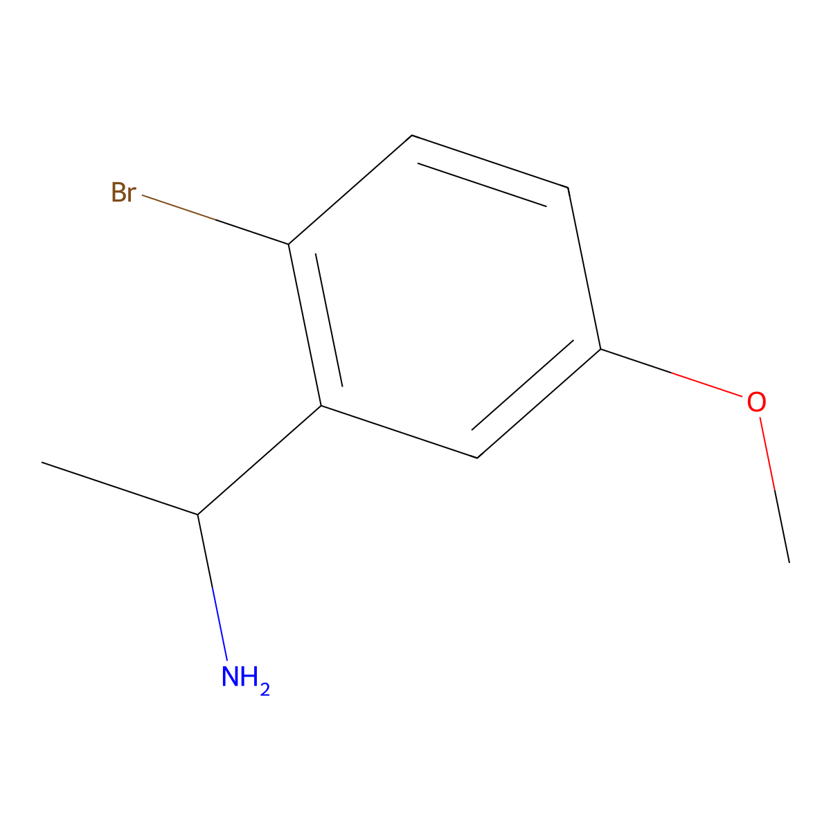 1-(2-Bromo-5-methoxyphenyl)ethan-1-amine molecular structure, CAS 1270515-42-8