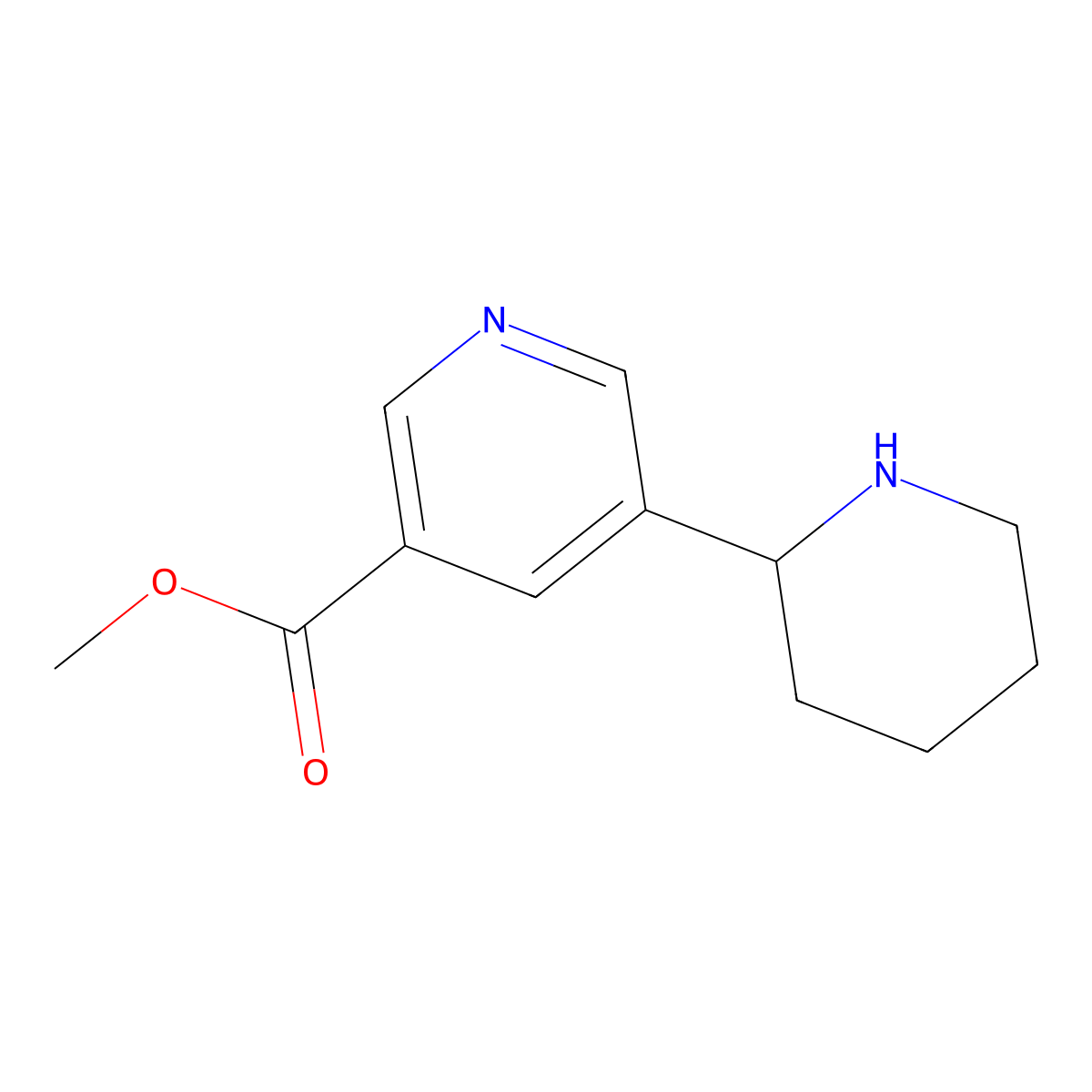 Methyl 5-(piperidin-2-YL)nicotinate molecular structure, CAS 1270517-08-2