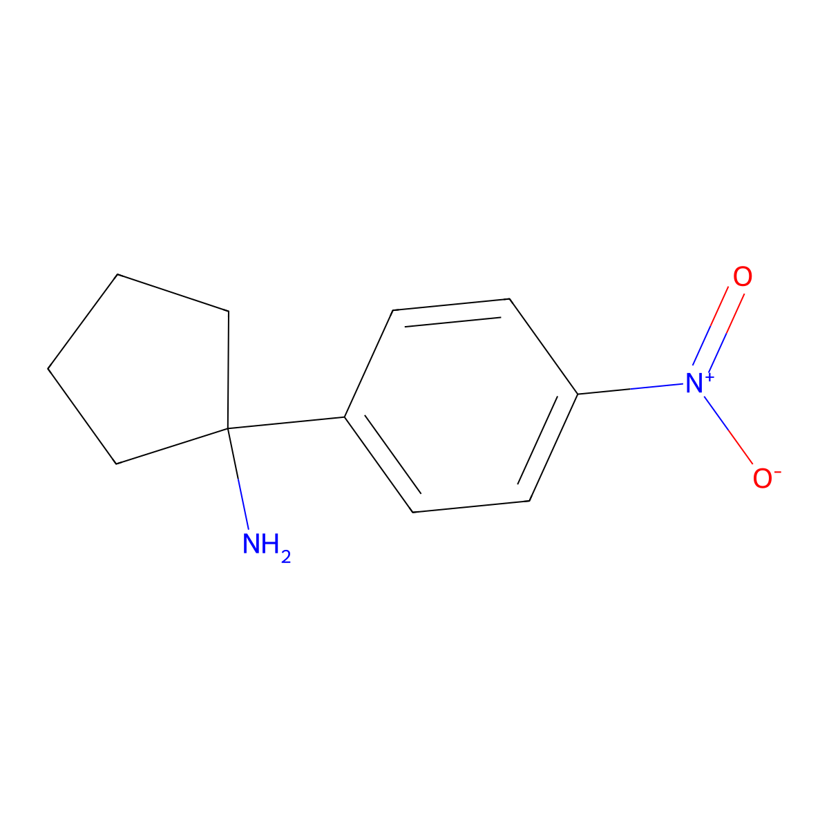 1-(4-Nitrophenyl)cyclopentanamine molecular structure, CAS 1270517-63-9