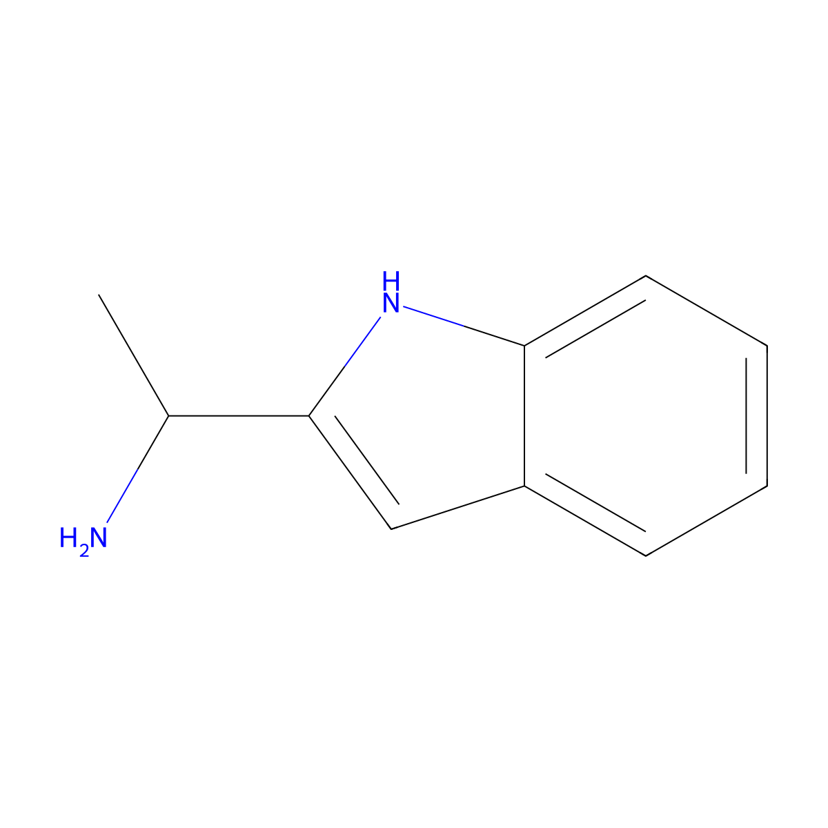 1-(1H-indol-2-yl)ethan-1-amine molecular structure, CAS 1270520-47-2