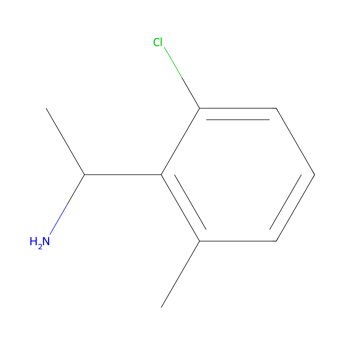 1-(2-Chloro-6-methylphenyl)ethan-1-amine molecular structure, CAS 1270523-00-6