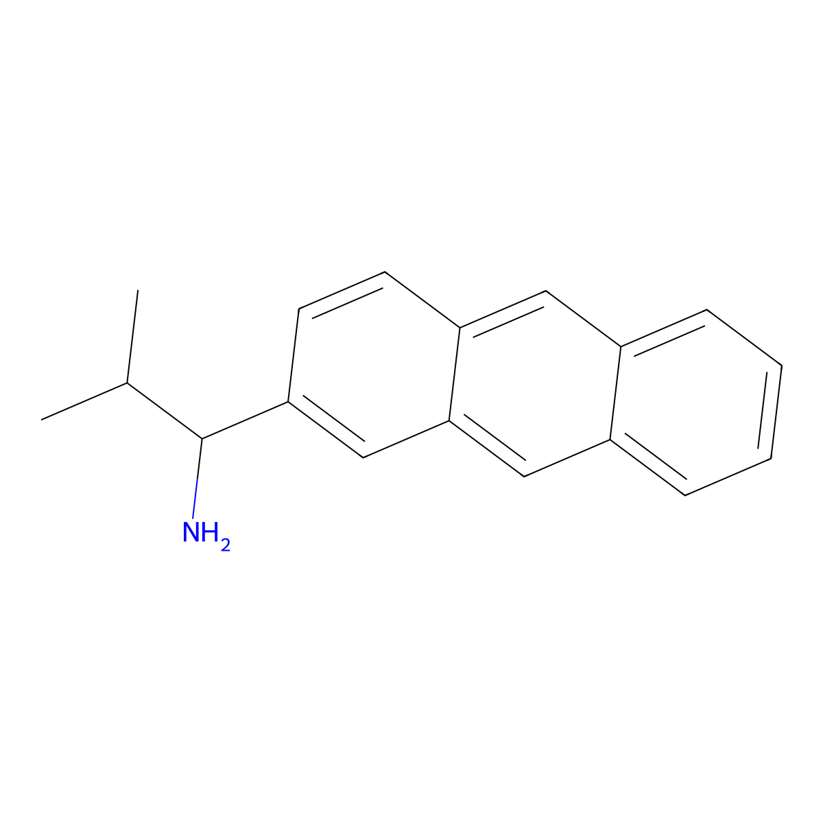 1-(2-Anthryl)-2-methylpropylamine molecular structure, CAS 1270523-70-0