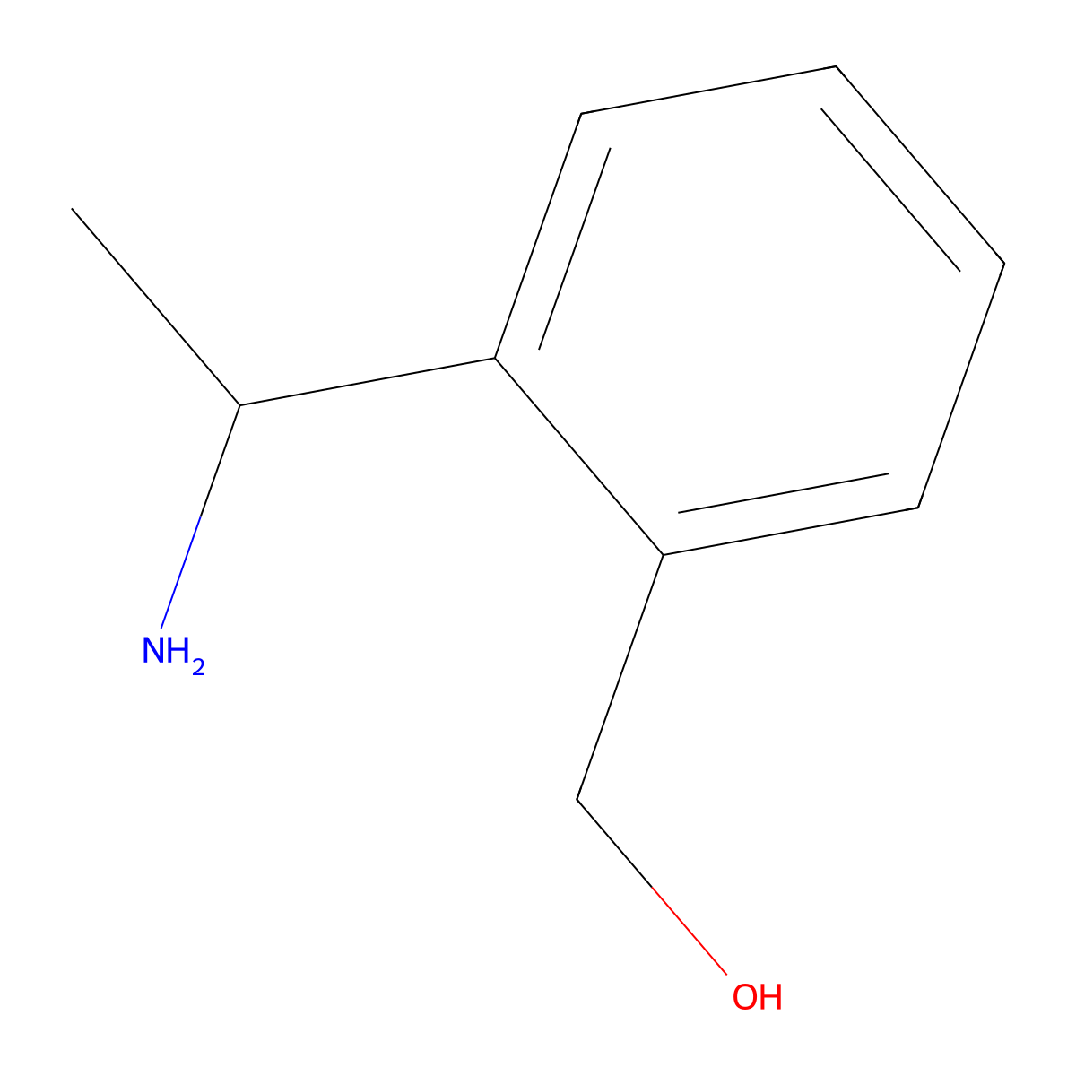(2-(1-Aminoethyl)phenyl)methanol molecular structure, CAS 1270524-41-8