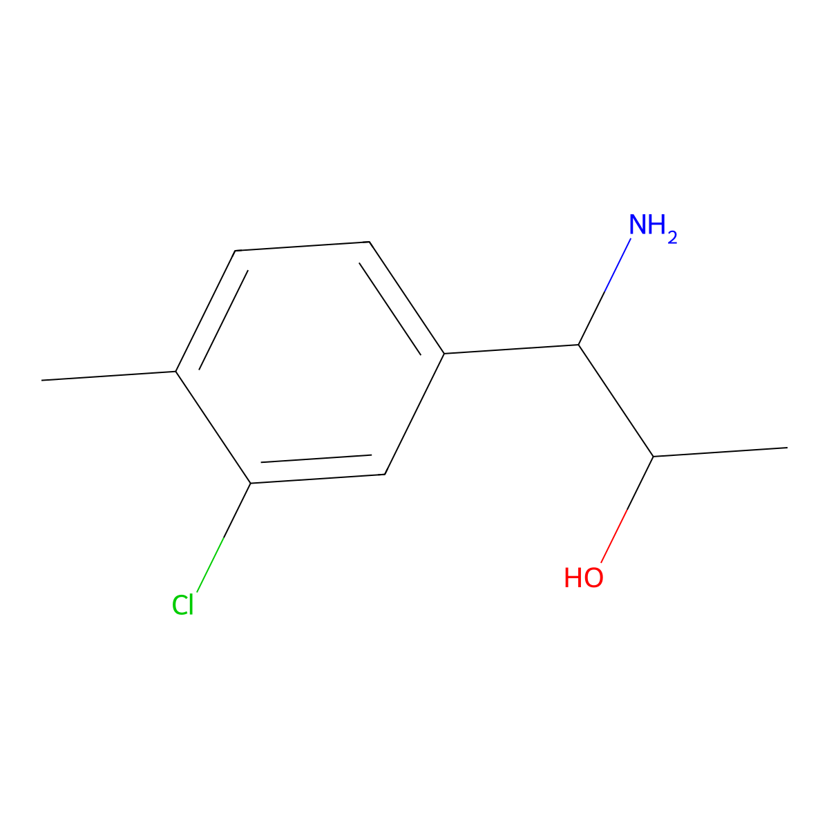 1-Amino-1-(3-chloro-4-methylphenyl)propan-2-ol molecular structure, CAS 1270526-02-7