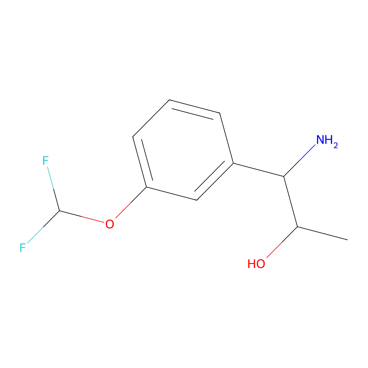 1-Amino-1-[3-(difluoromethoxy)phenyl]propan-2-OL molecular structure, CAS 1270526-11-8