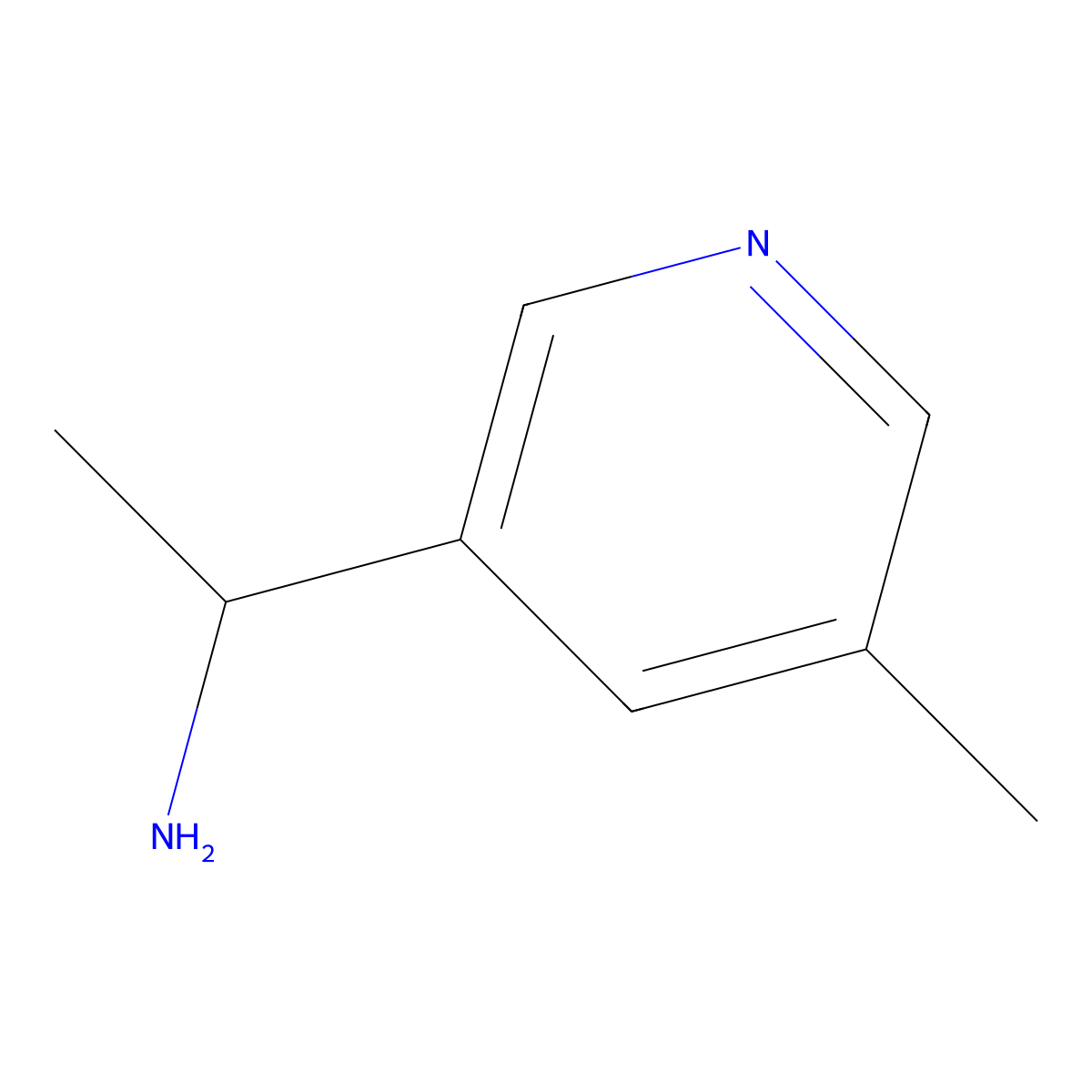 1-(5-Methylpyridin-3-yl)ethan-1-amine molecular structure, CAS 1270526-80-1