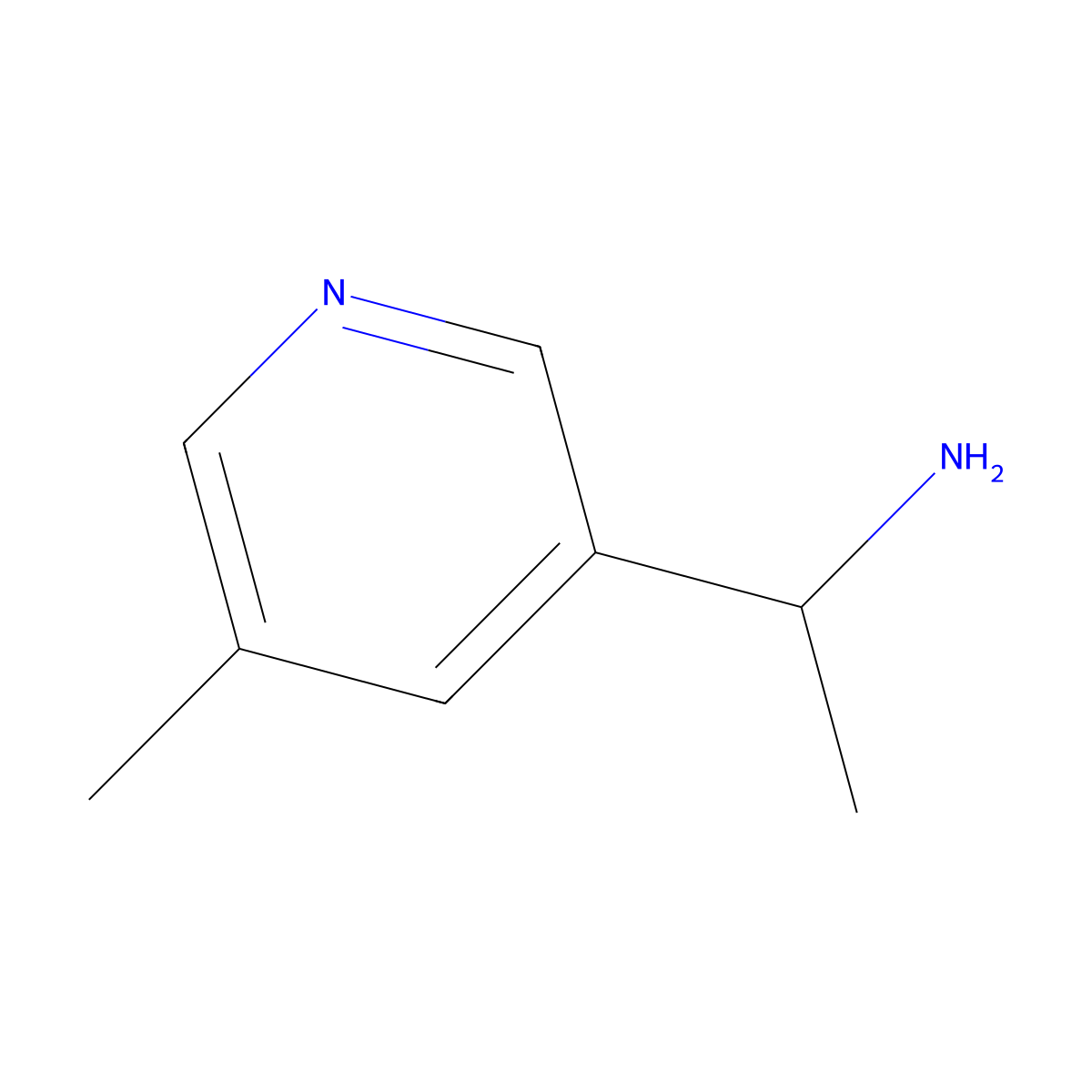 1-(5-Methylpyridin-3-yl)ethan-1-amine molecular structure, CAS 1270526-80-1