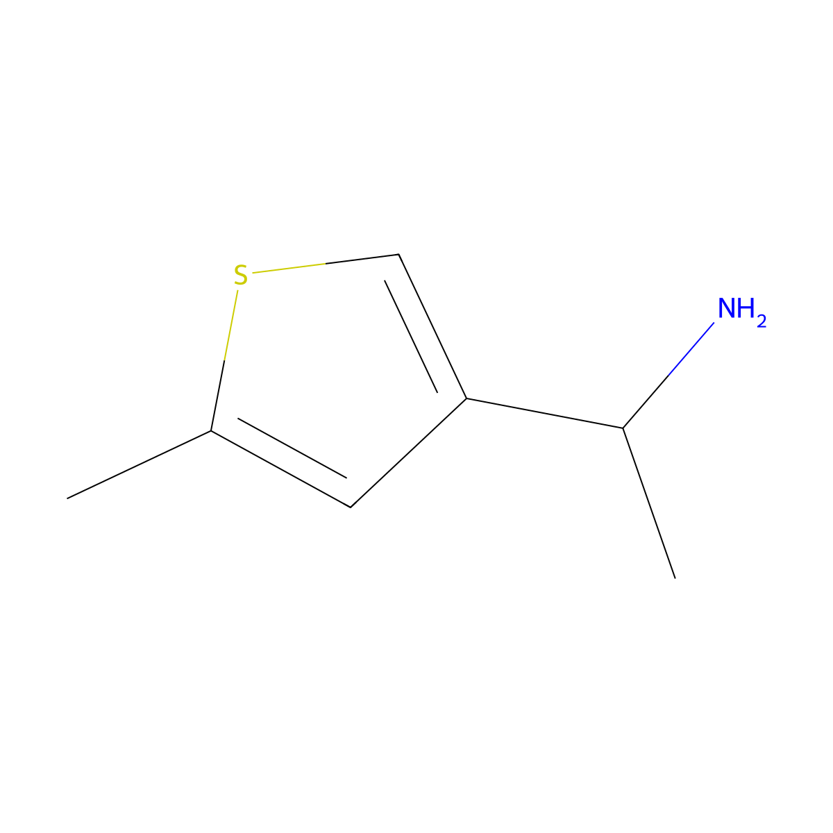 1-(5-Methylthiophen-3-yl)ethan-1-amine molecular structure, CAS 1270528-41-0