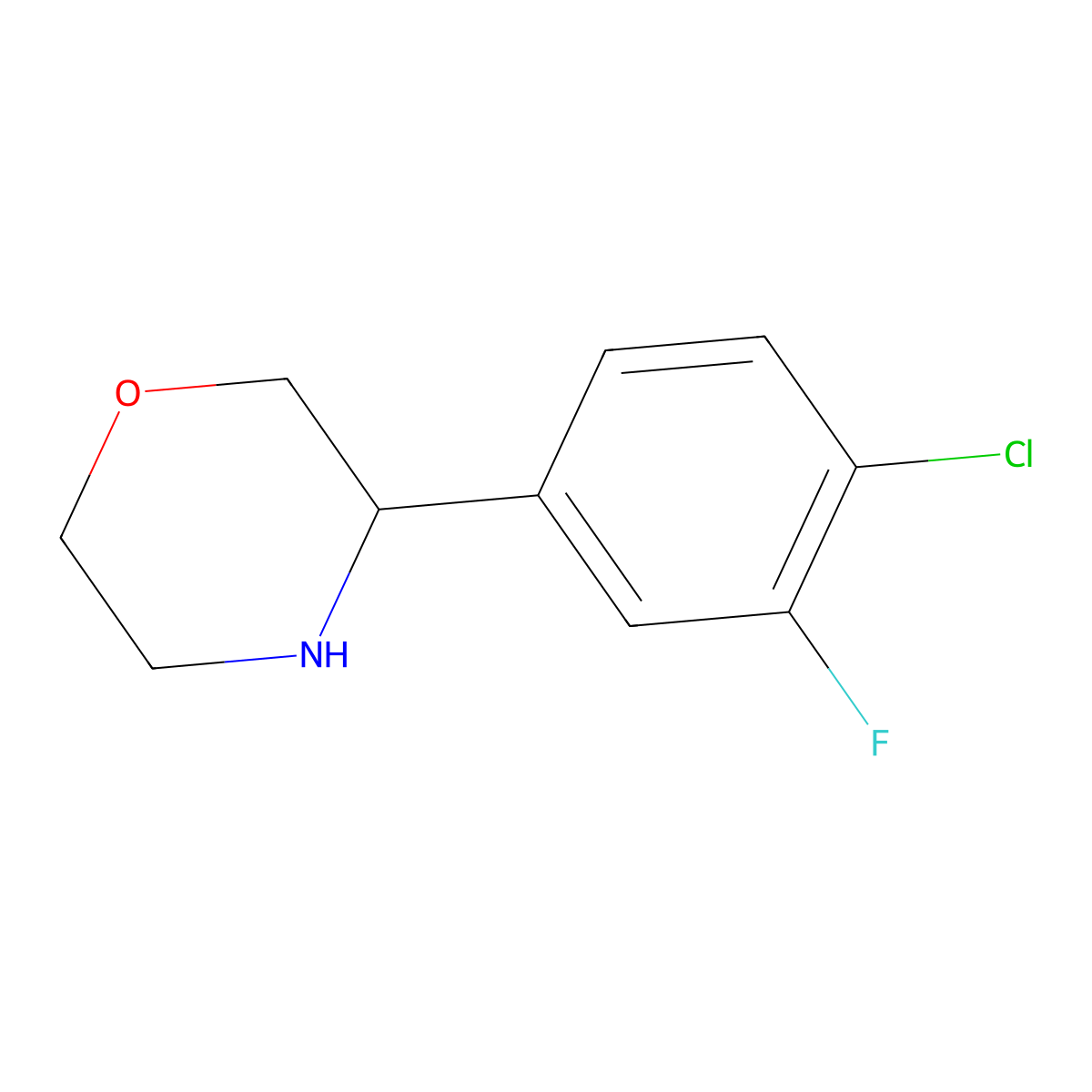3-(4-Chloro-3-fluorophenyl)morpholine molecular structure, CAS 1270530-71-6