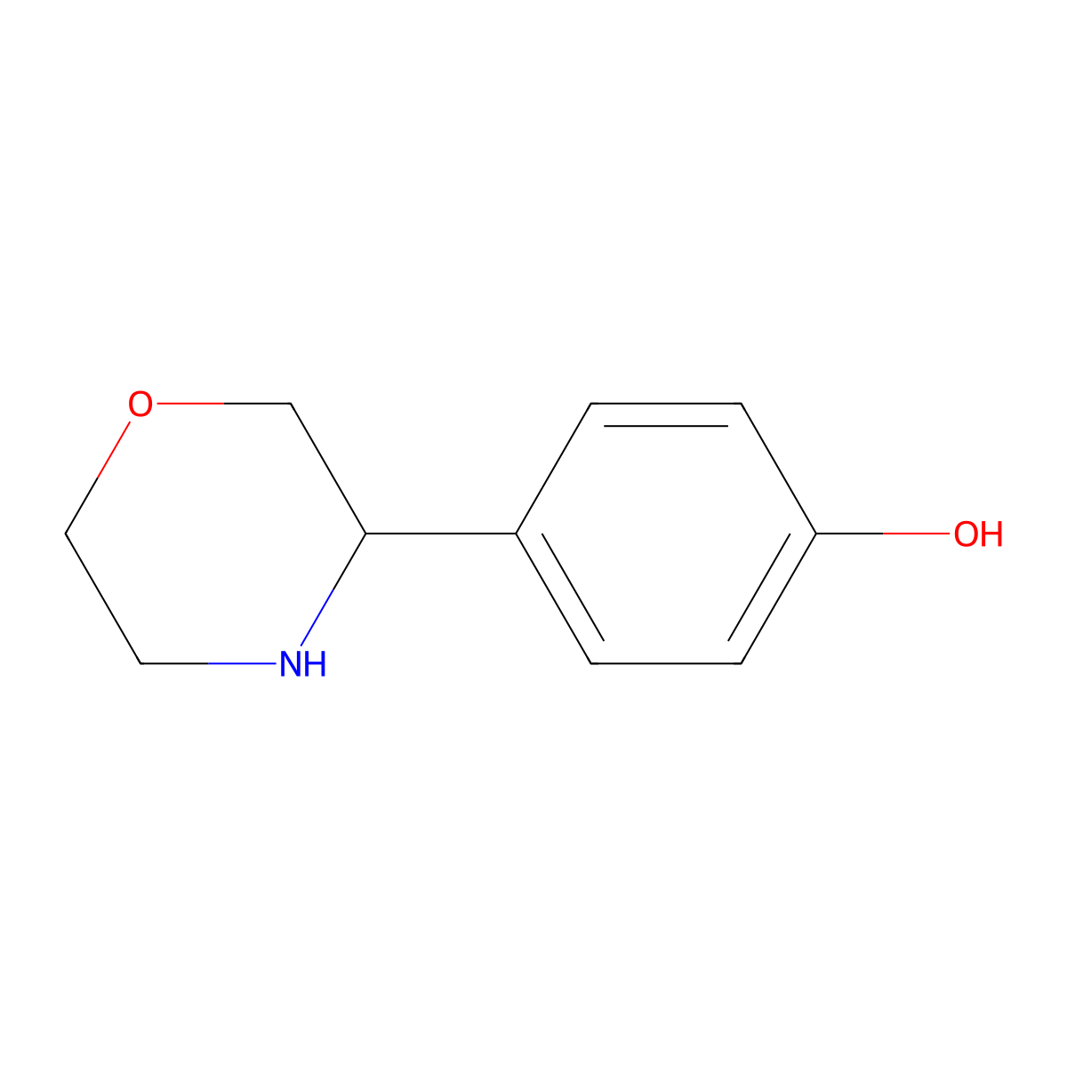 4-(Morpholin-3-yl)phenol molecular structure, CAS 1270533-55-5