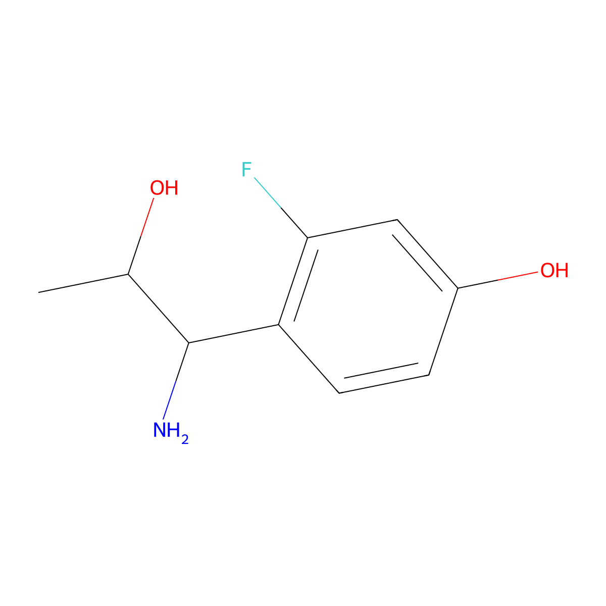 4-(1-Amino-2-hydroxypropyl)-3-fluorophenol molecular structure, CAS 1270533-62-4