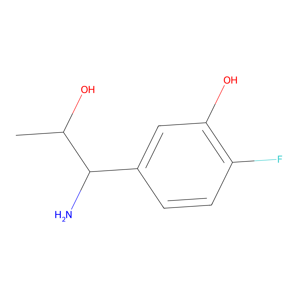 5-(1-Amino-2-hydroxypropyl)-2-fluorophenol molecular structure, CAS 1270534-19-4