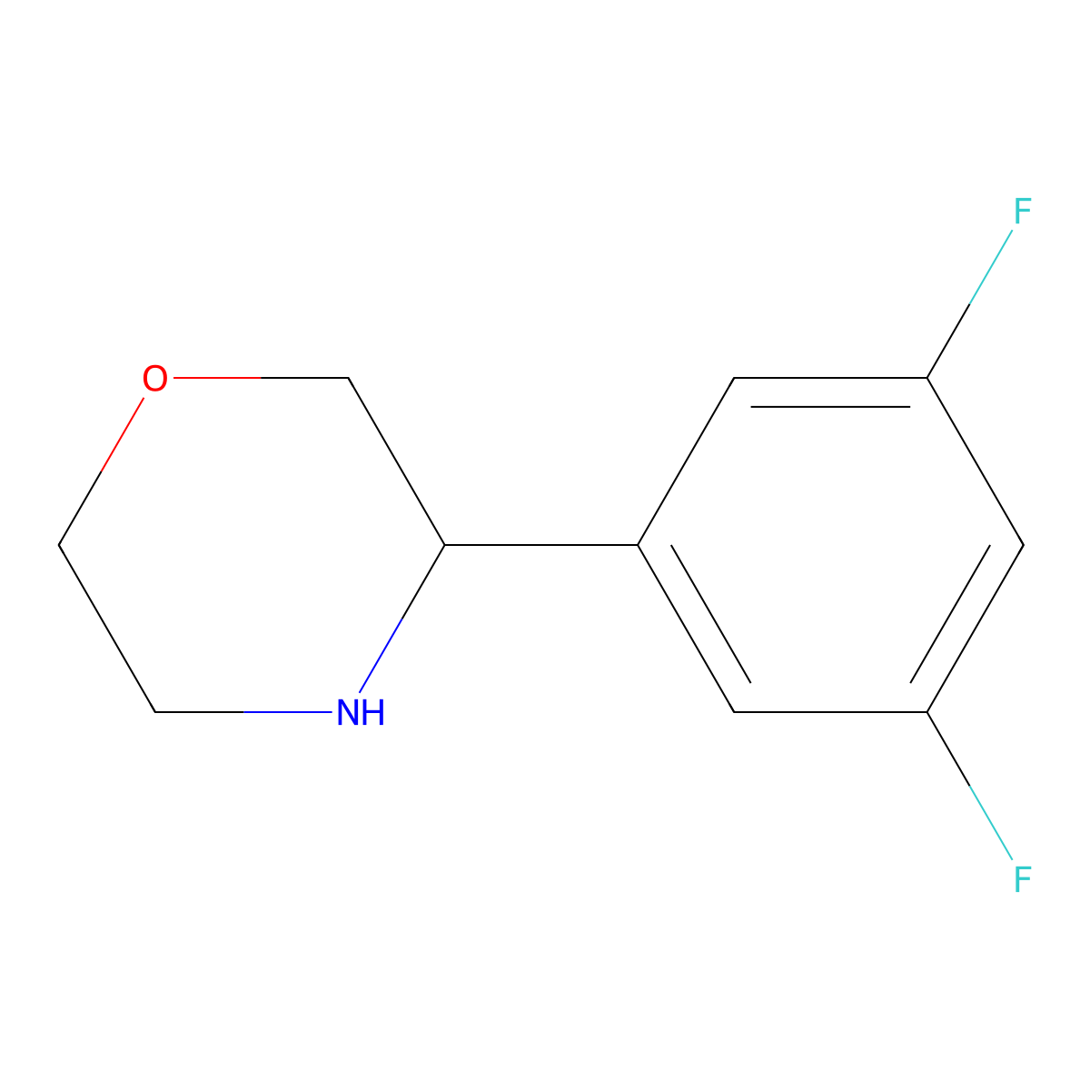 3-(3,5-Difluorophenyl)morpholine molecular structure, CAS 1270535-70-0