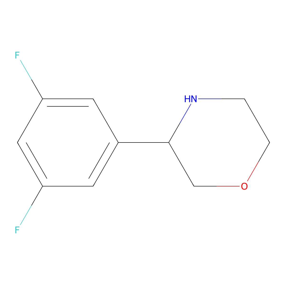 3-(3,5-Difluorophenyl)morpholine molecular structure, CAS 1270535-70-0