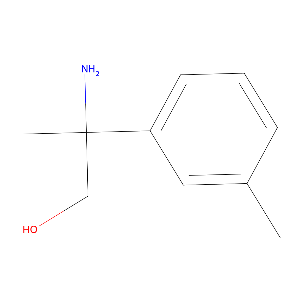 2-Amino-2-(3-methylphenyl)propan-1-ol molecular structure, CAS 1270535-85-7