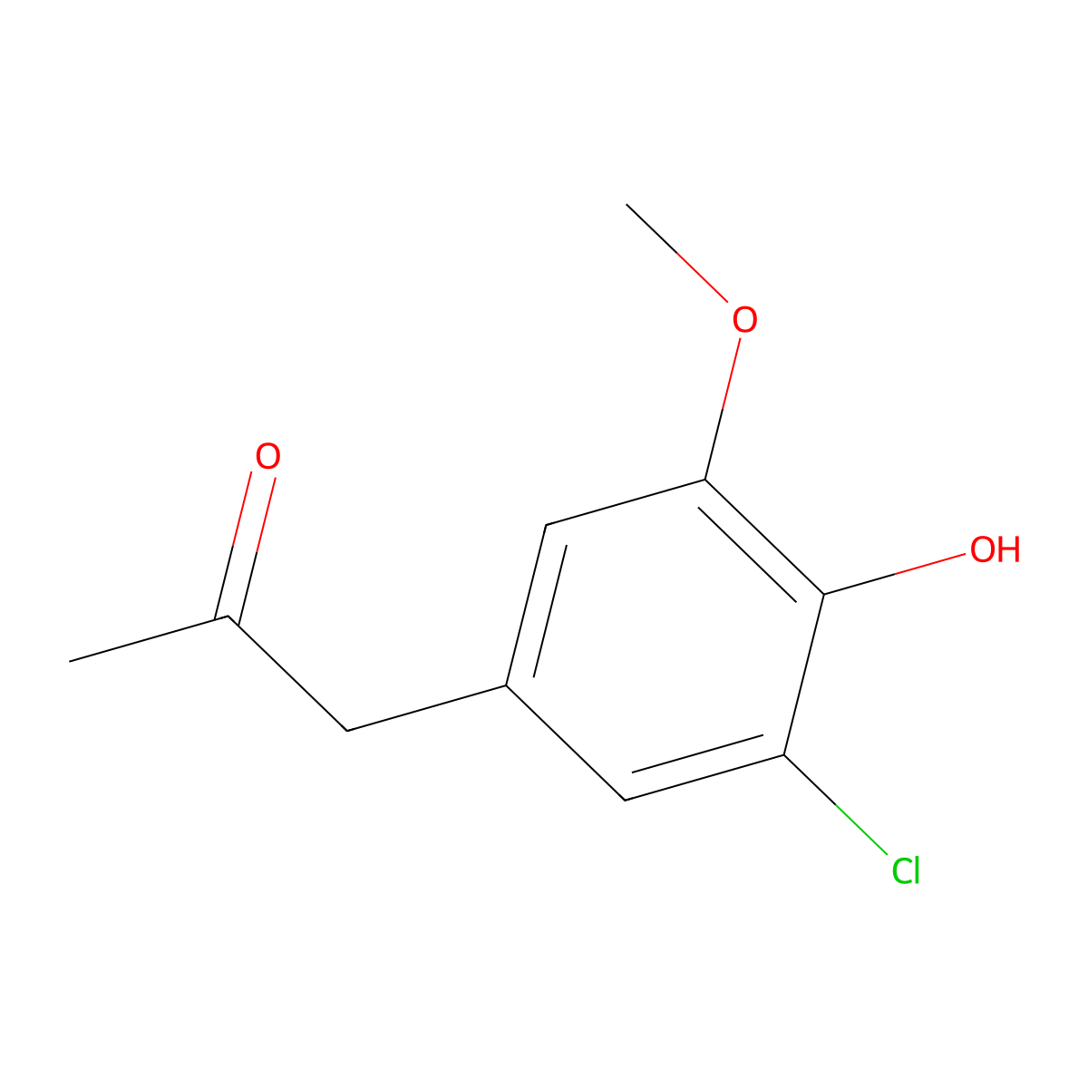 (5-Chloro-4-hydroxy-3-methoxyphenyl)acetone molecular structure, CAS 127054-74-4