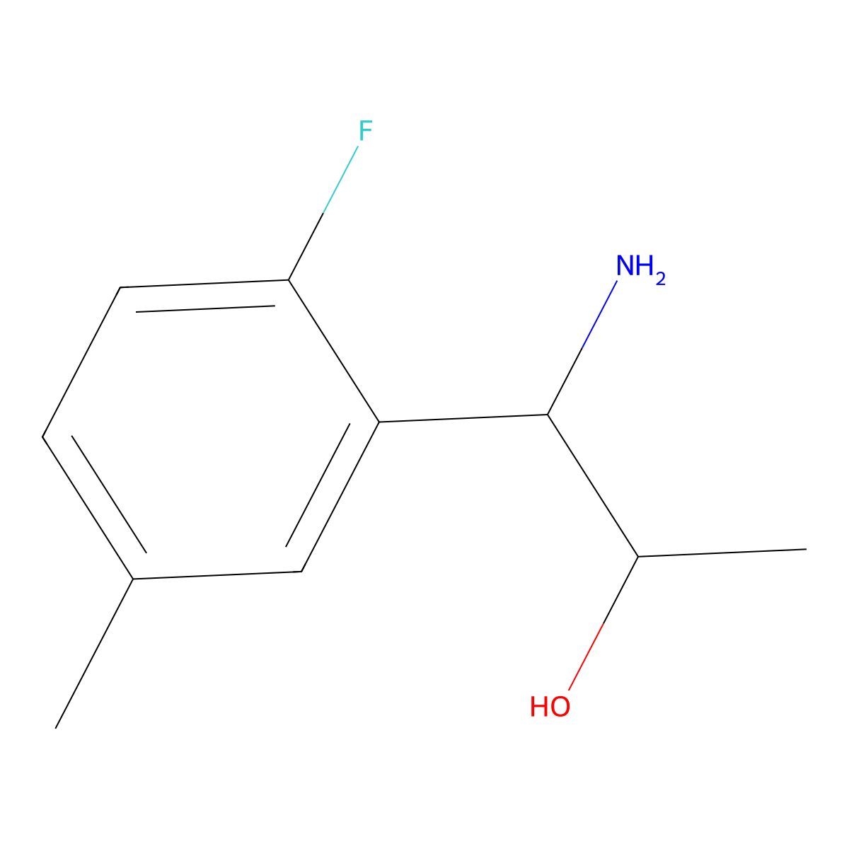 1-Amino-1-(2-fluoro-5-methylphenyl)propan-2-OL molecular structure, CAS 1270540-32-3