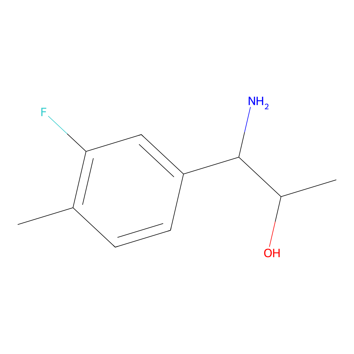 1-Amino-1-(3-fluoro-4-methylphenyl)propan-2-OL molecular structure, CAS 1270540-37-8