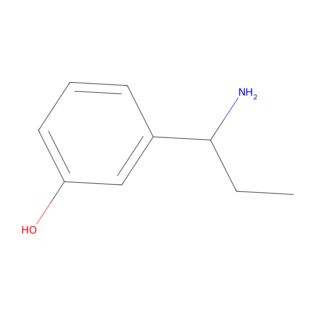 3-(1-Aminopropyl)phenol molecular structure, CAS 1270540-91-4