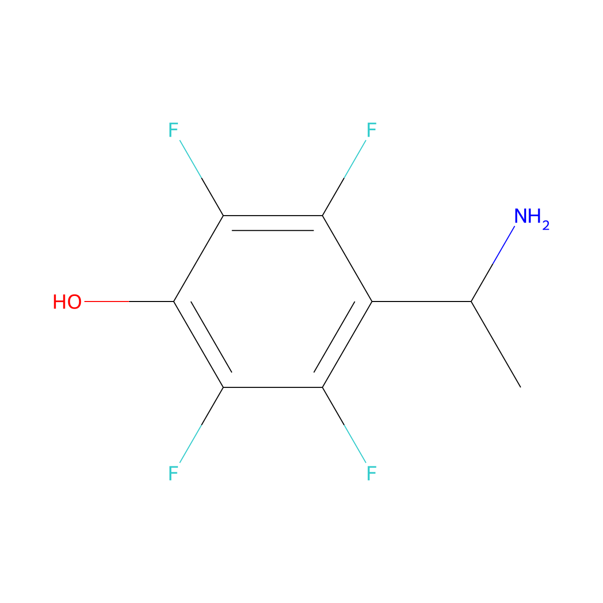 4-(1-Aminoethyl)-2,3,5,6-tetrafluorophenol molecular structure, CAS 1270542-62-5
