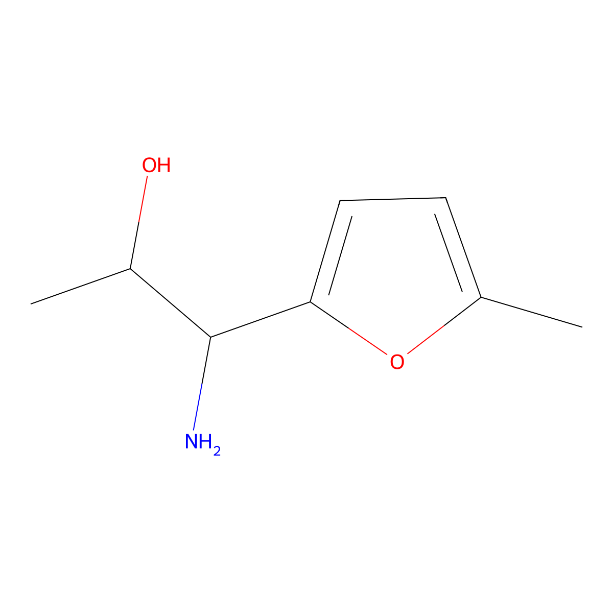 1-Amino-1-(5-methyl(2-furyl))propan-2-OL molecular structure, CAS 1270544-33-6