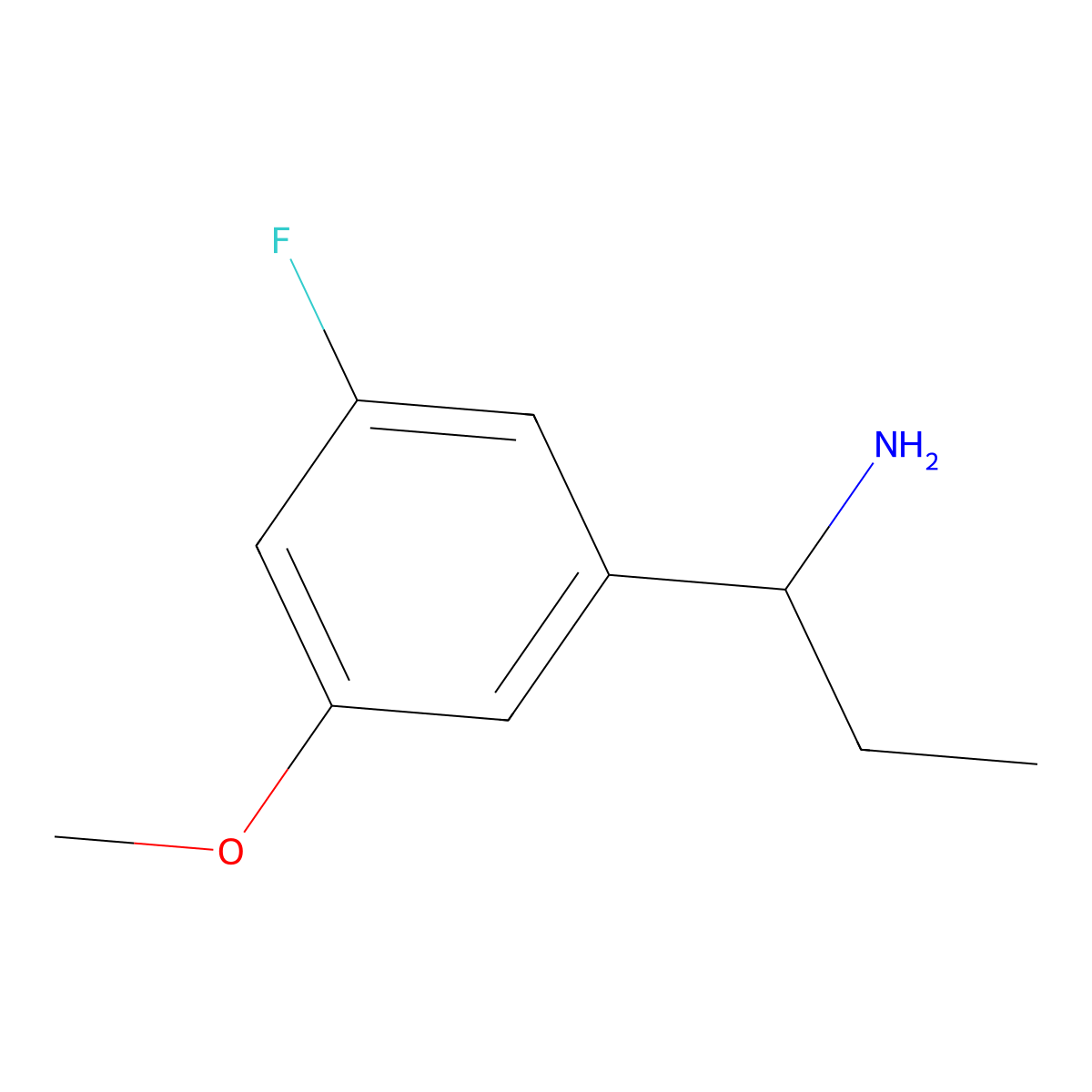 1-(3-Fluoro-5-methoxyphenyl)propan-1-amine molecular structure, CAS 1270544-81-4