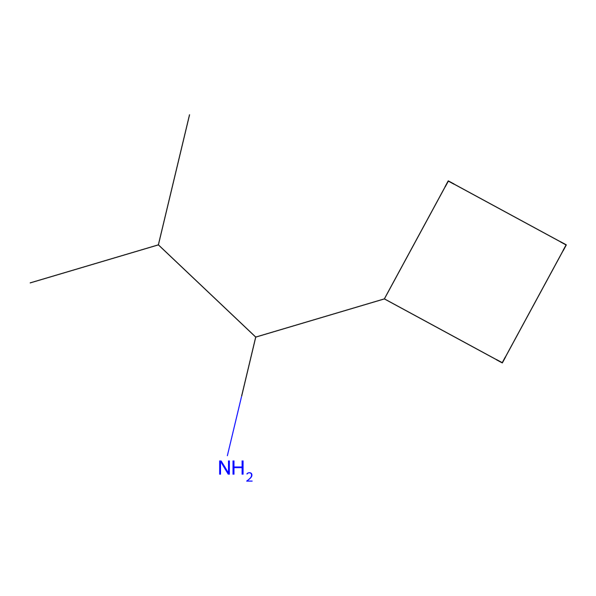 1-Cyclobutyl-2-methylpropan-1-amine molecular structure, CAS 1270546-26-3