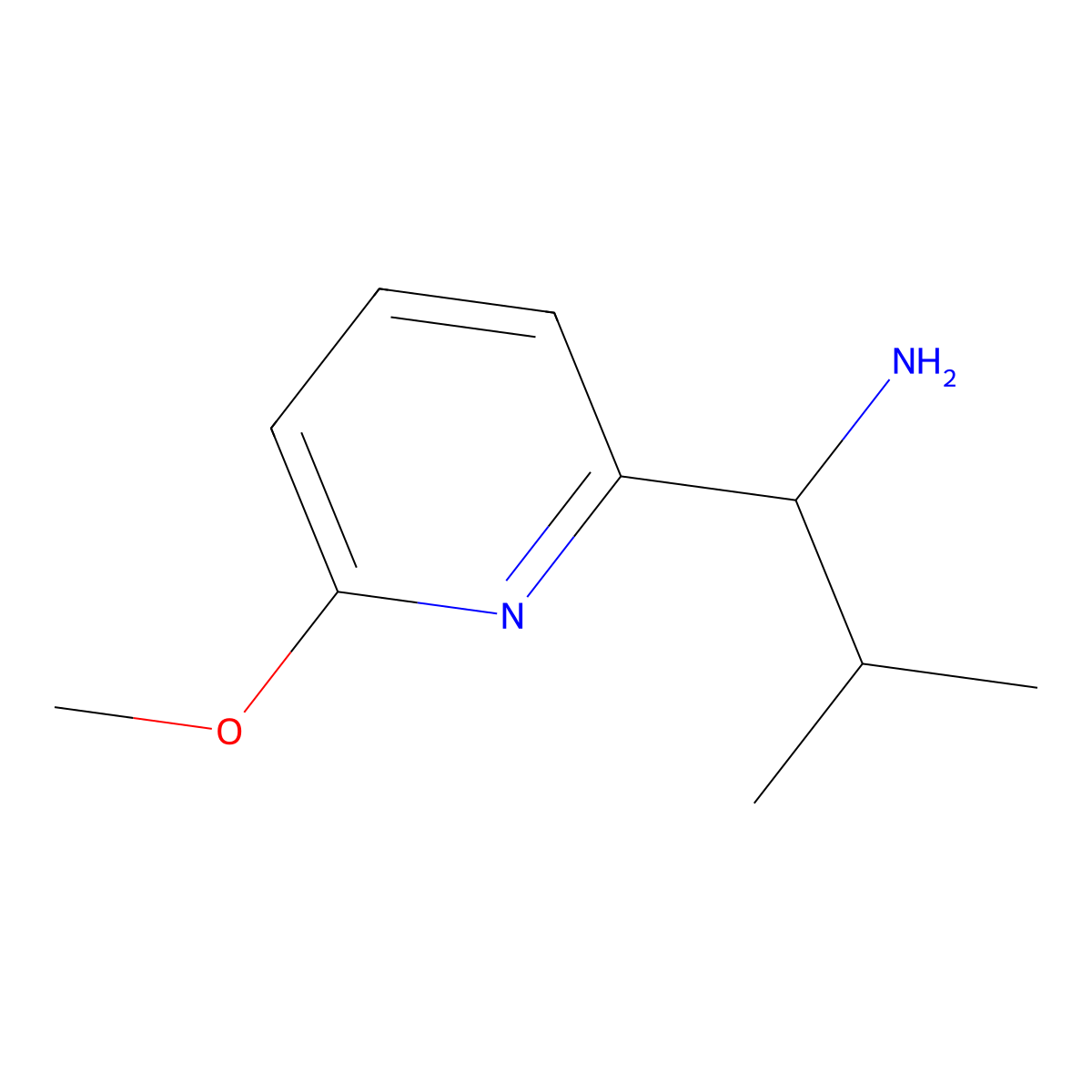 1-(6-Methoxypyridin-2-yl)-2-methylpropan-1-amine molecular structure, CAS 1270546-99-0