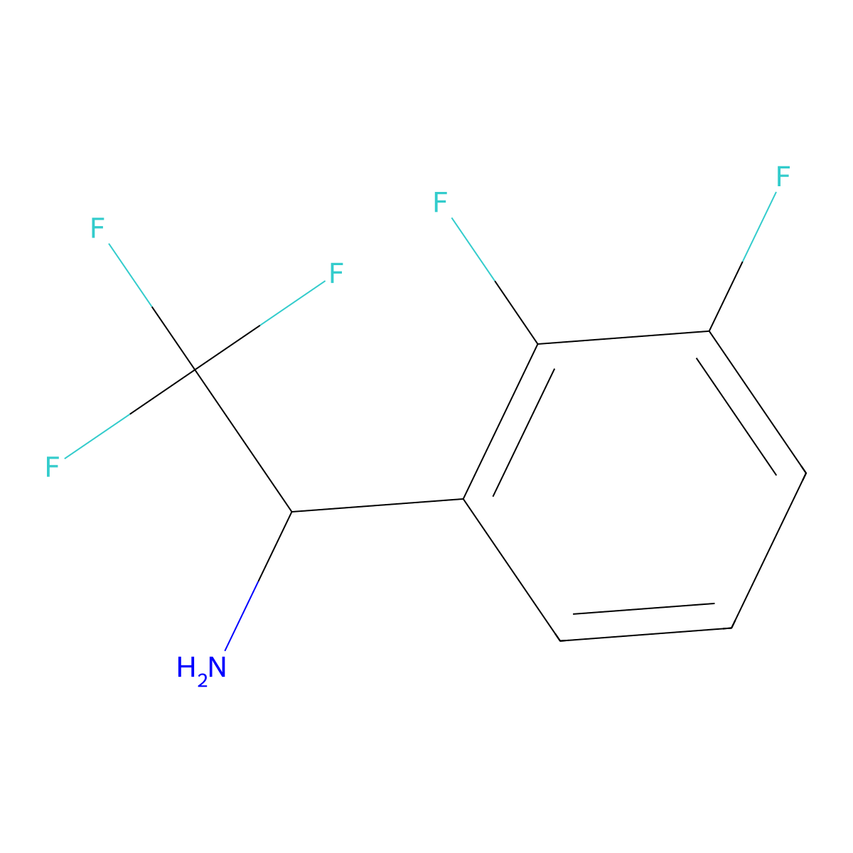 1-(2,3-Difluorophenyl)-2,2,2-trifluoroethan-1-amine molecular structure, CAS 1270547-24-4