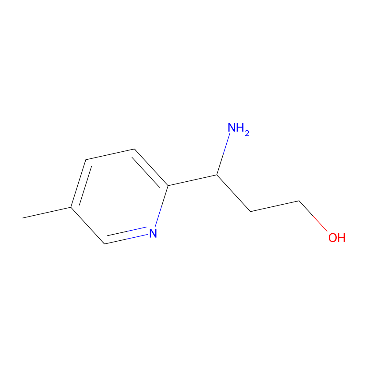 3-Amino-3-(5-methylpyridin-2-yl)propan-1-ol molecular structure, CAS 1270547-46-0