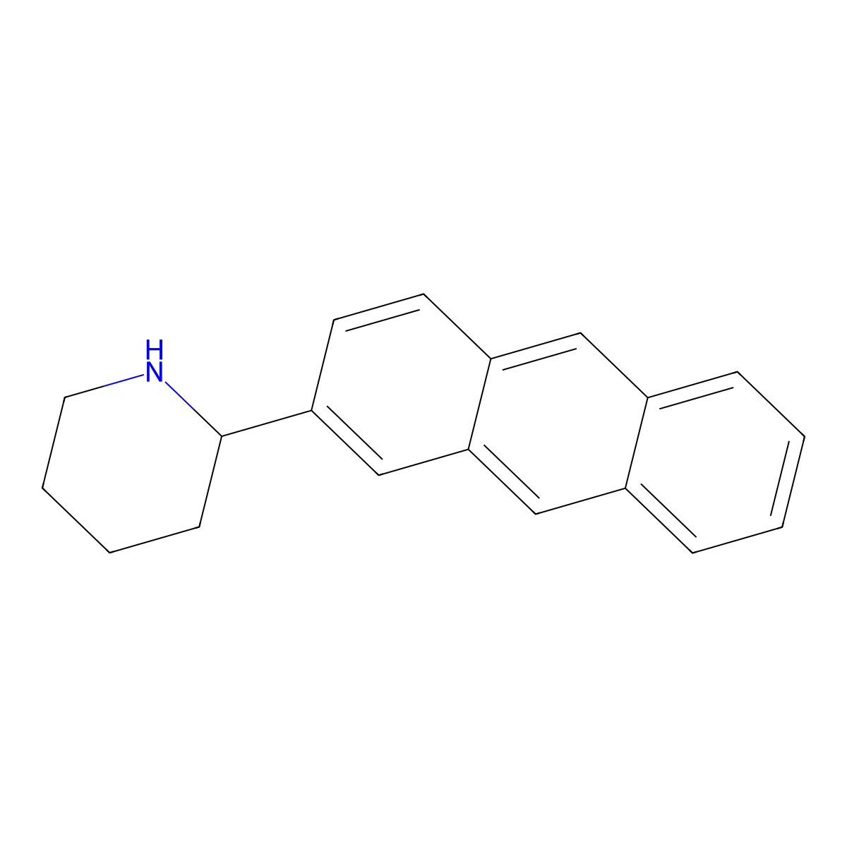 2-(2-Anthryl)piperidine molecular structure, CAS 1270548-88-3