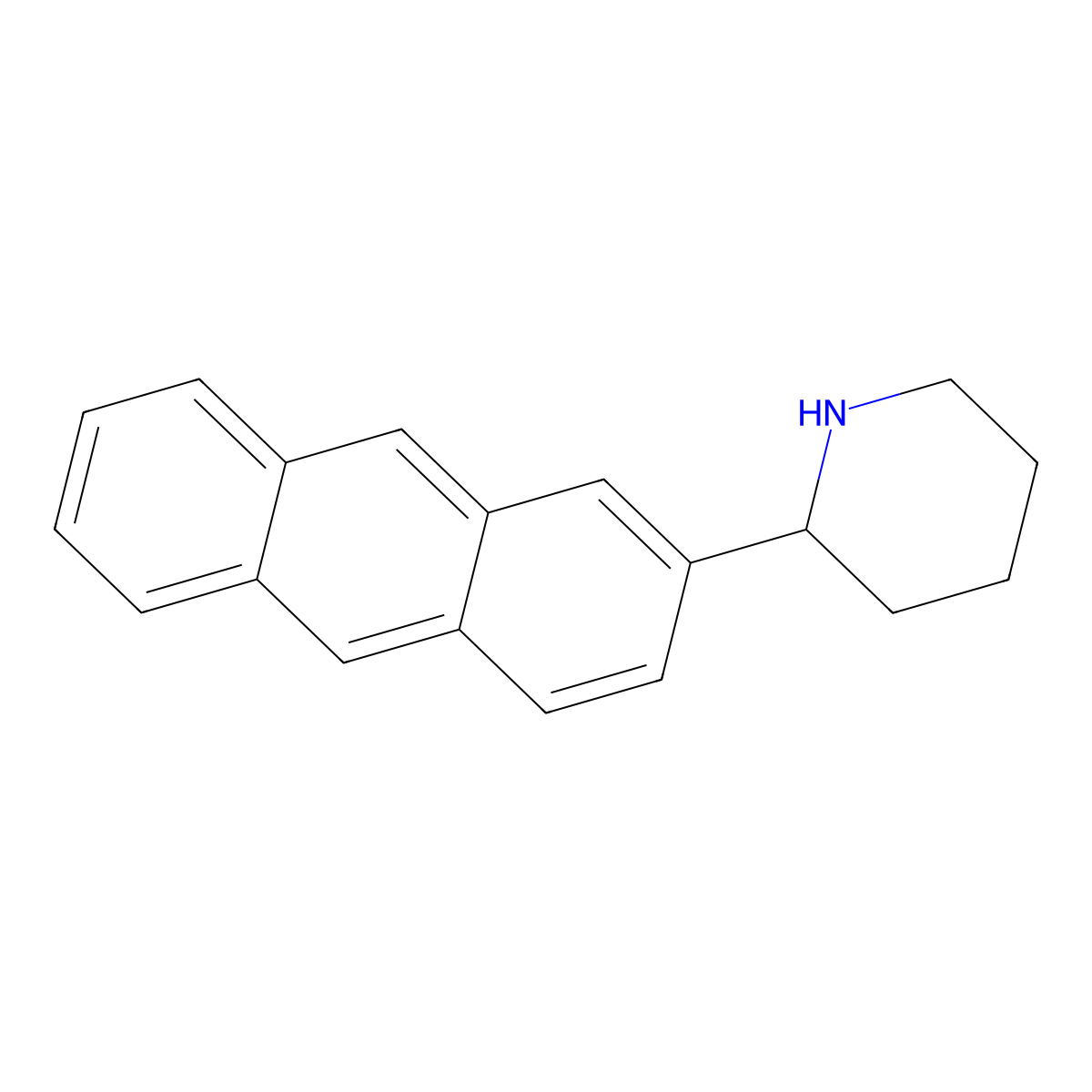 2-(2-Anthryl)piperidine molecular structure, CAS 1270548-88-3