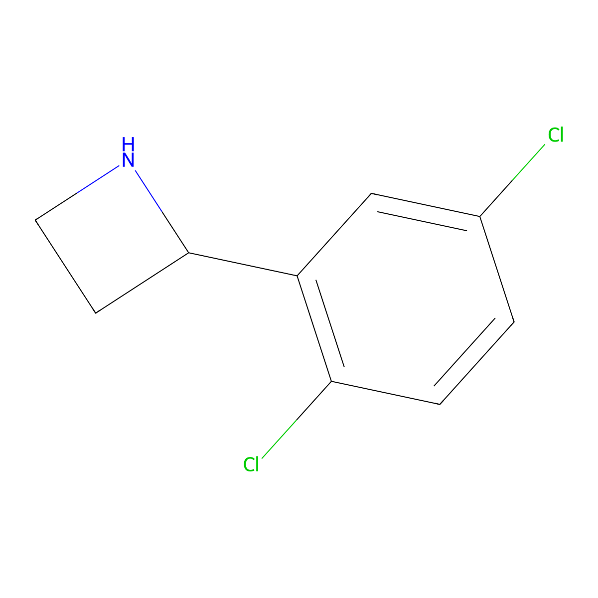 2-(2,5-Dichlorophenyl)azetidine molecular structure, CAS 1270549-09-1