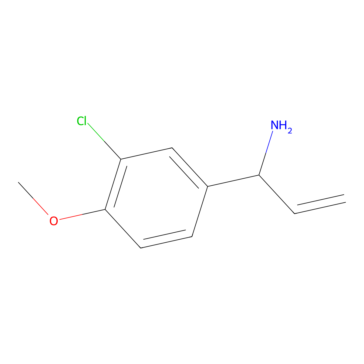 1-(3-Chloro-4-methoxyphenyl)prop-2-en-1-amine molecular structure, CAS 1270550-08-7