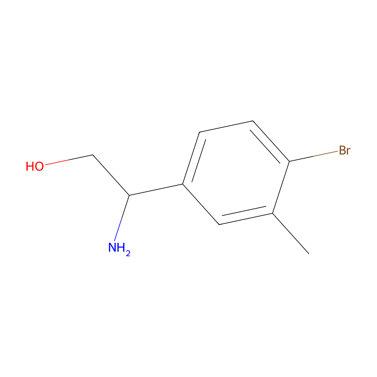 2-Amino-2-(4-bromo-3-methylphenyl)ethan-1-ol molecular structure, CAS 1270550-48-5