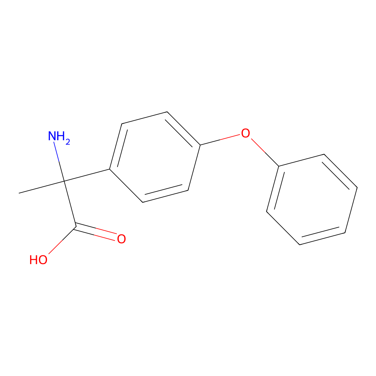 2-Amino-2-(4-phenoxyphenyl)propanoic acid molecular structure, CAS 1270550-70-3