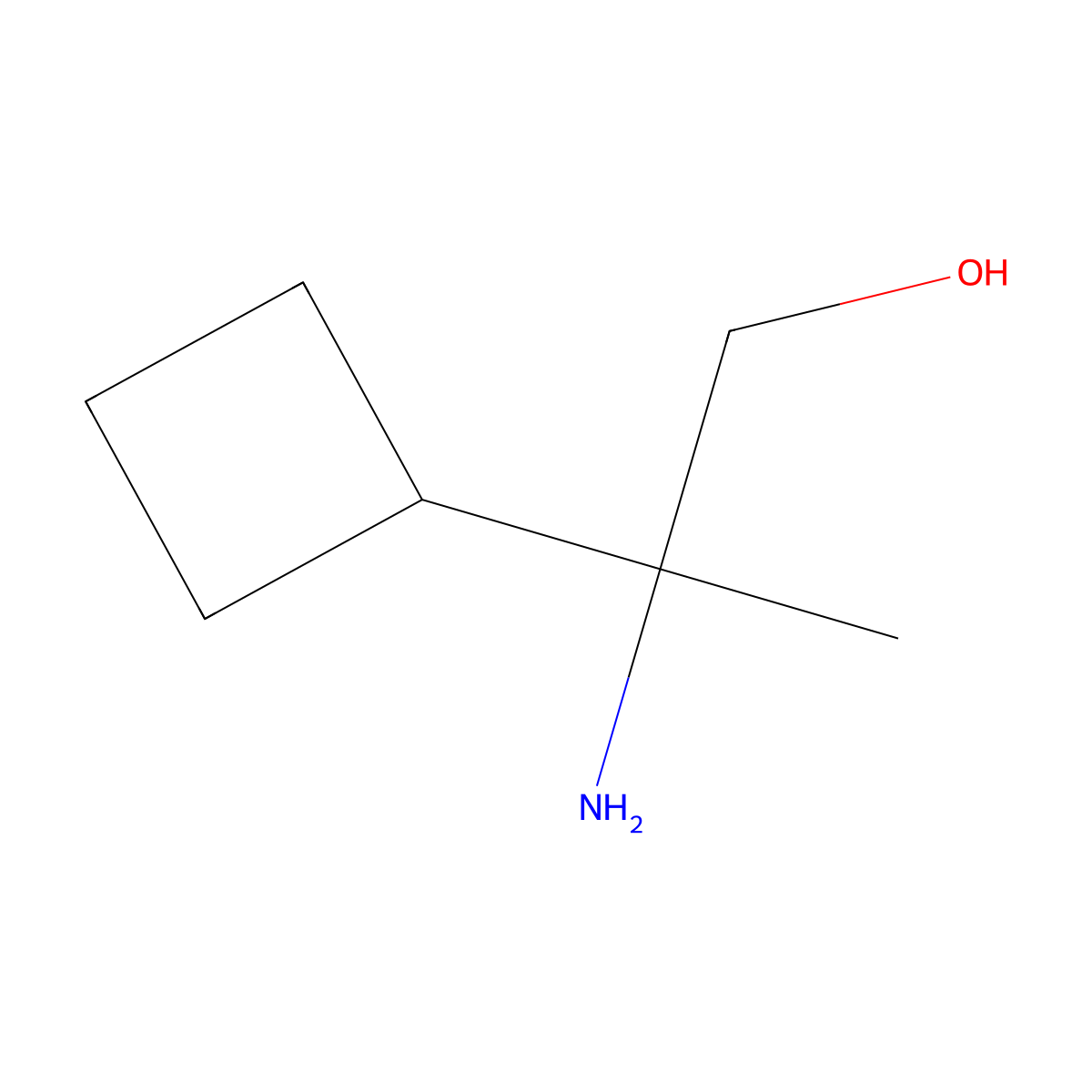 2-Amino-2-cyclobutylpropan-1-ol molecular structure, CAS 1270551-13-7