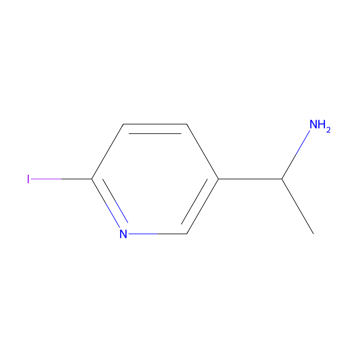 1-(6-Iodopyridin-3-yl)ethanamine molecular structure, CAS 1270551-52-4