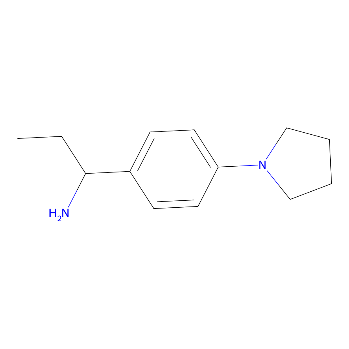 1-[4-(Pyrrolidin-1-YL)phenyl]propan-1-amine molecular structure, CAS 1270552-67-4