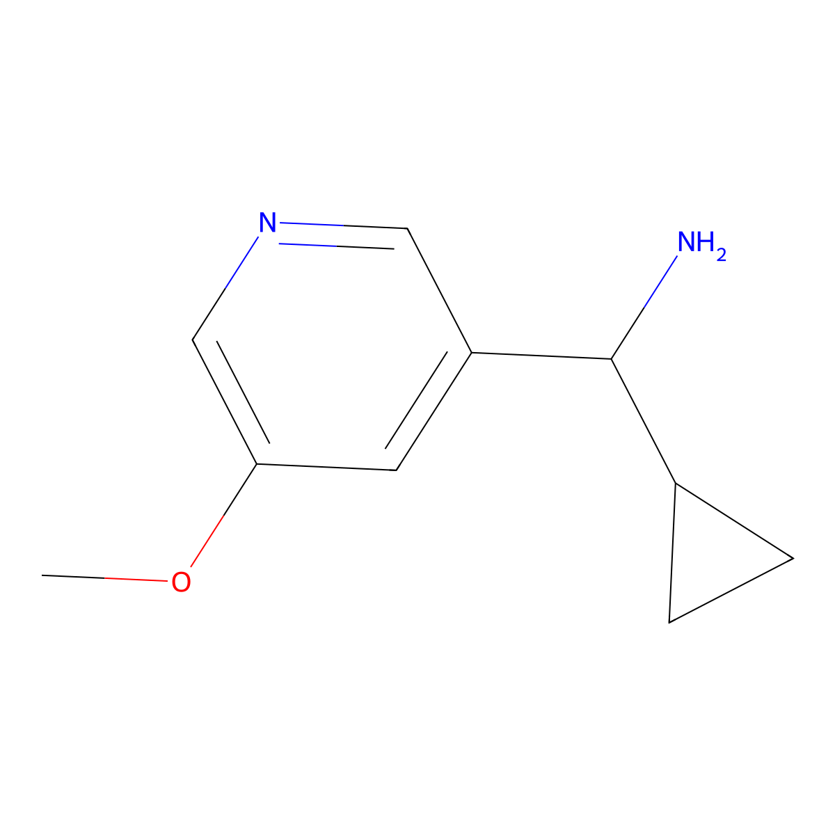 Cyclopropyl(5-methoxypyridin-3-yl)methanamine molecular structure, CAS 1270553-84-8