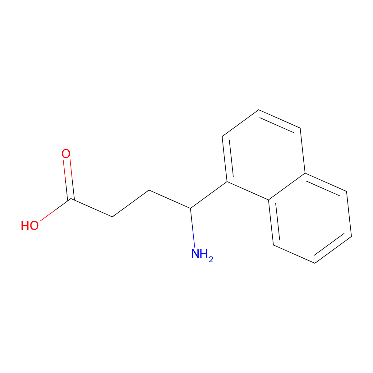 4-Amino-4-(naphthalen-1-yl)butanoic acid molecular structure, CAS 1270555-81-1